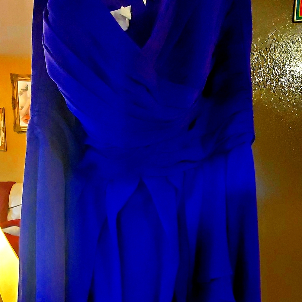 Strapless chiffon bridesmaid's dress